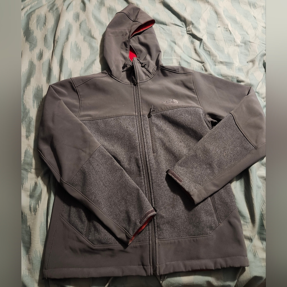 The North Face Apex Bionic Jacket Soft Shell Windwall Gray Mens Size Medium